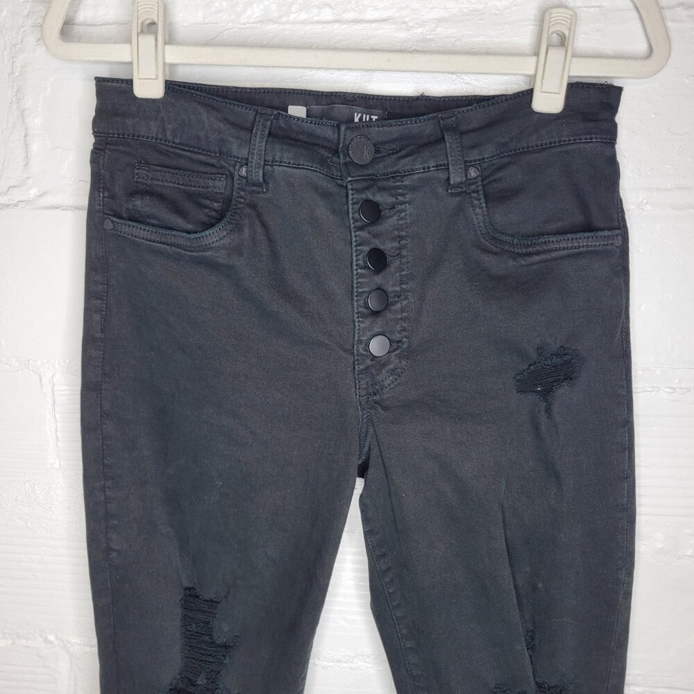 Kut From The Kloth Women's Size 6 Jeans Reese Fab Ab Ankle Straight Leg Black - Picture 3 of 9